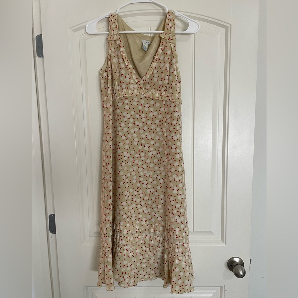 Vintage odille midi silk dress